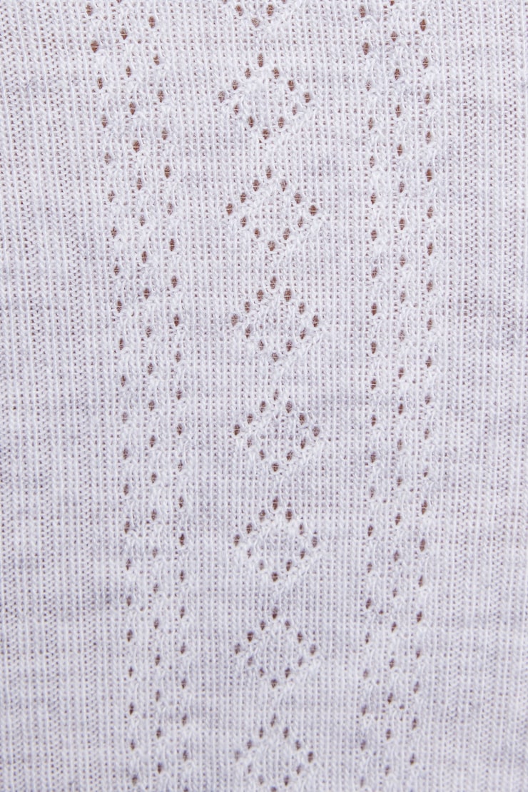 Cropped Pointelle Cami Gray - Image 4