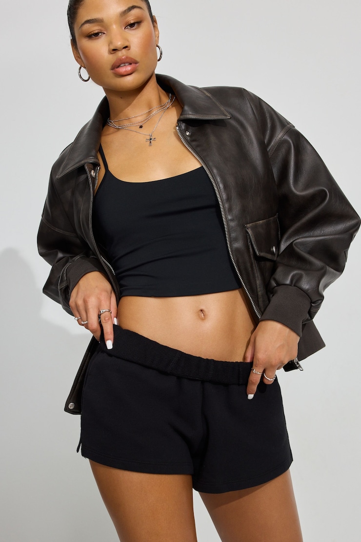 SoftTerry High Rise Shorts Black - Image 3