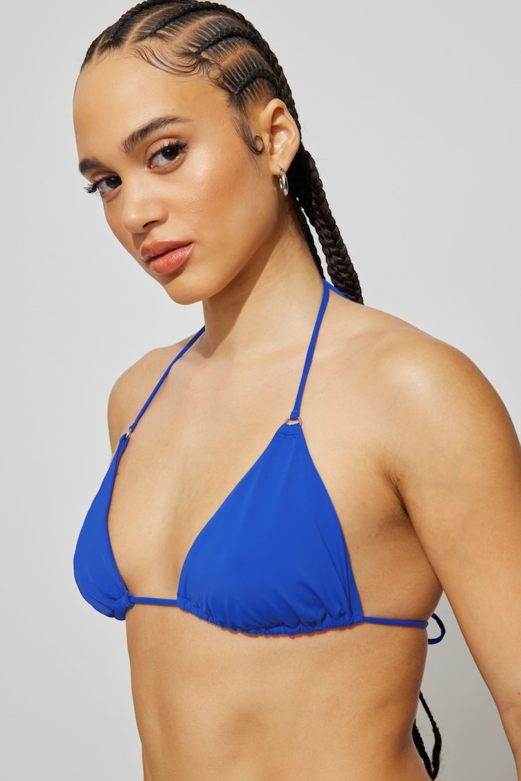 Hardware Triangle Bikini Top Blue - Image 3