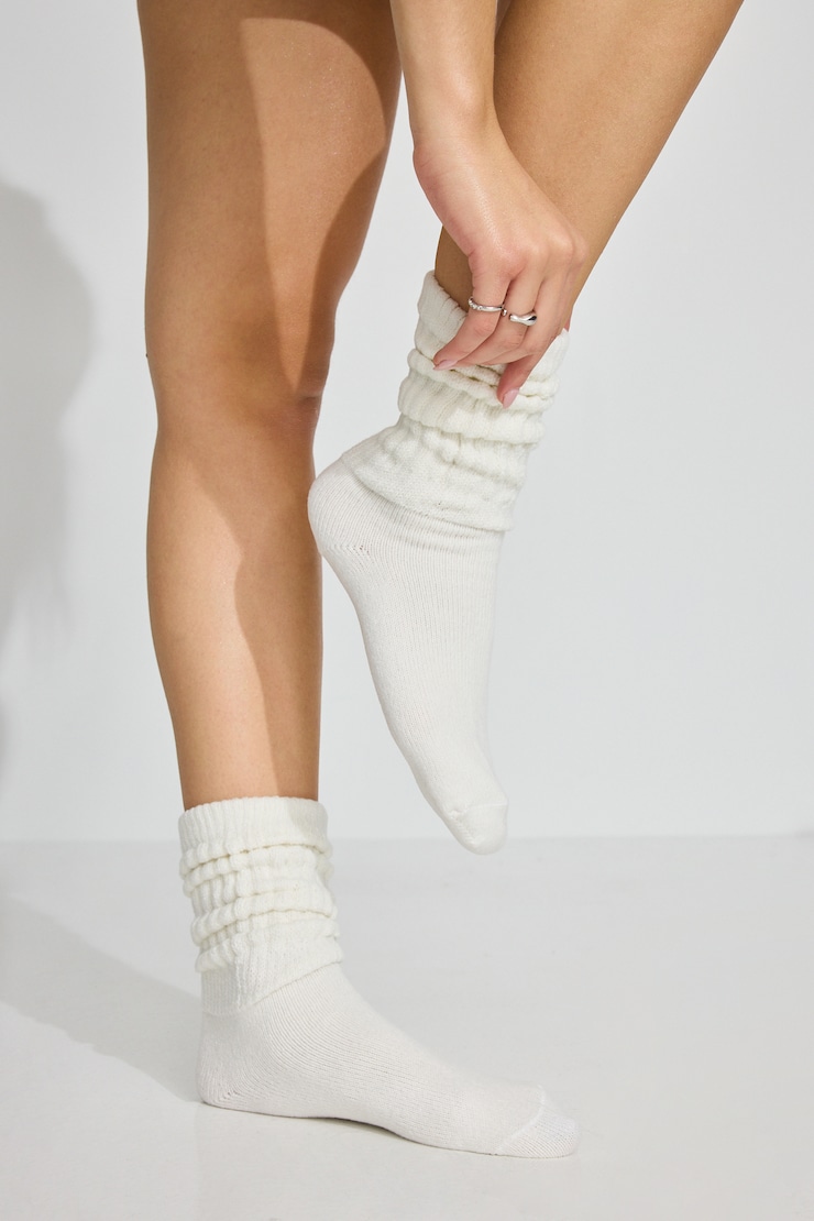 Scrunch Cloud Sock White - Image 3