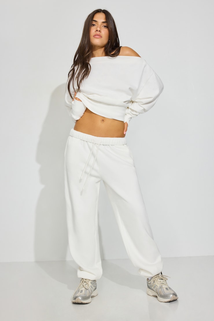 UltraFleece Boyfriend Sweatpants White