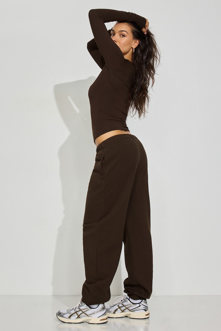 UltraFleece Boyfriend Sweatpants BROWN