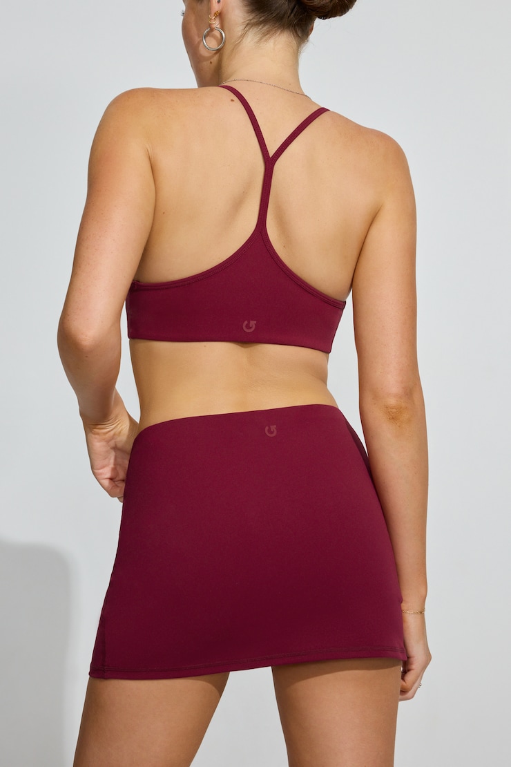 SoftActive Micro Skort Burgundy - Image 3