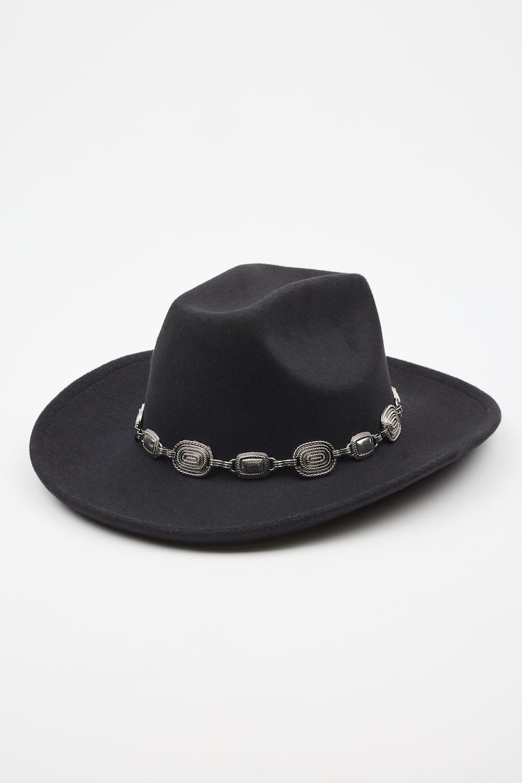 Felt Cowboy Hat Black - Image 2
