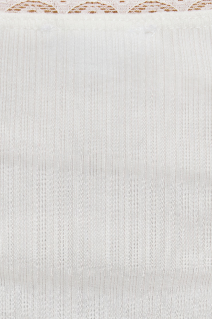 Ribbed Tank Top White - Image 5