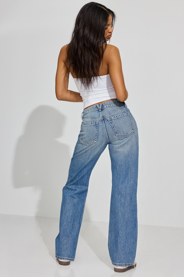 '90s Straight Jeans Blue - Image 3