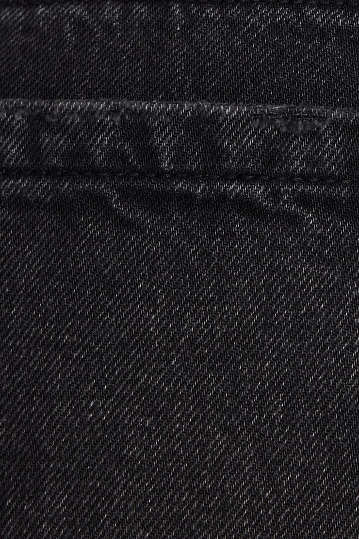 Low Rise Cuffed Denim Shorts Black - Image 4