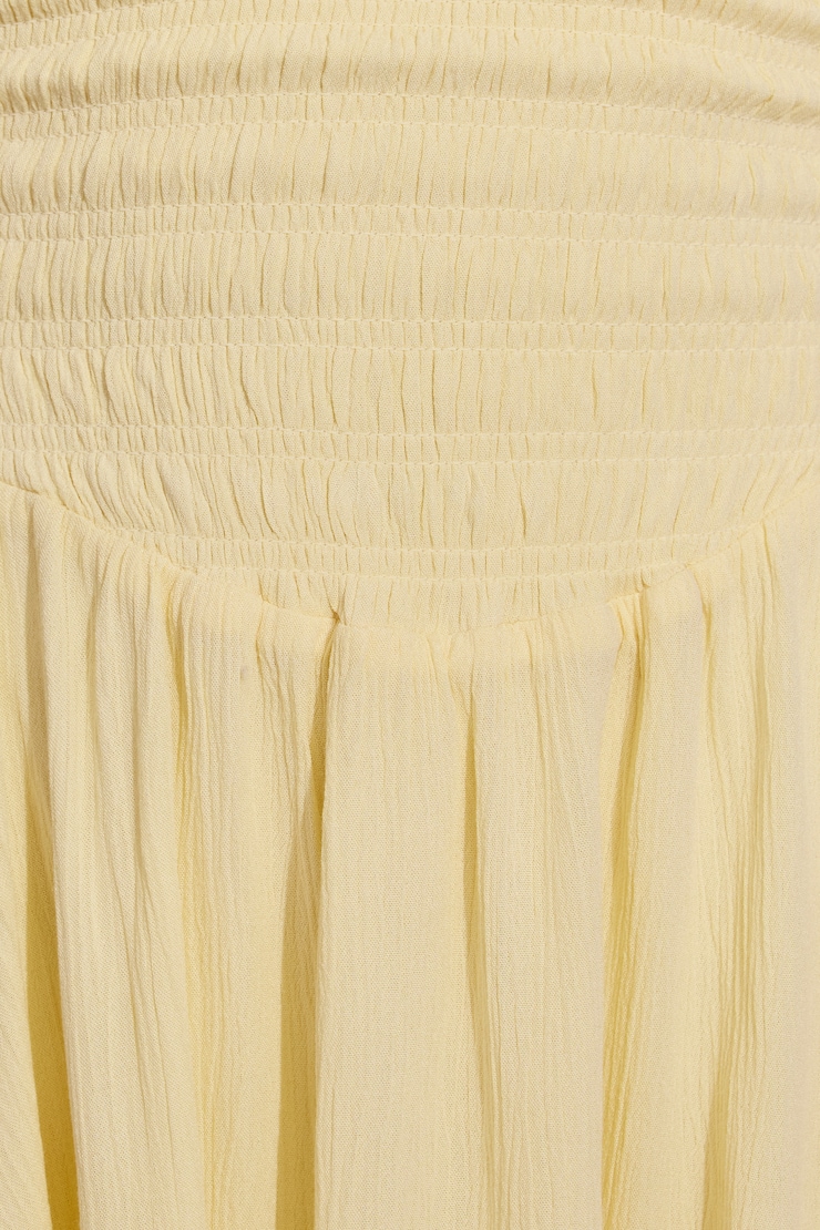 Ayla Halter Smocked Romper Dress Yellow - Image 5