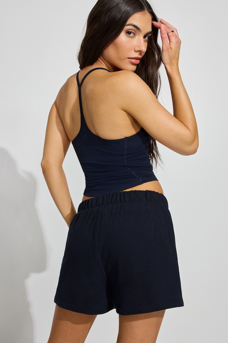 SoftTerry High Rise 80's Shorts Navy - Image 4