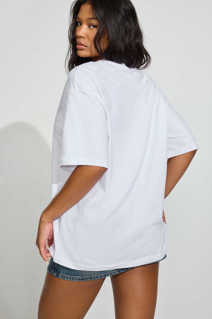 Oversized Boyfriend Tee White - Image 3