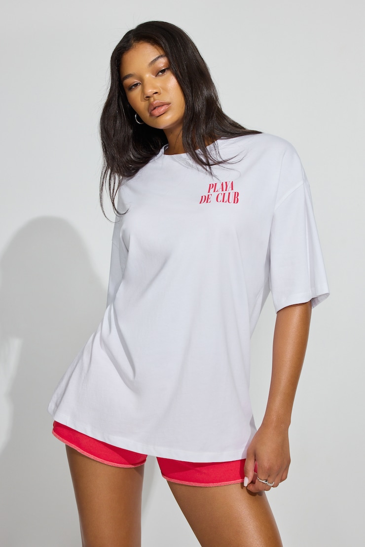 Oversized Boyfriend Tee White - Image 2