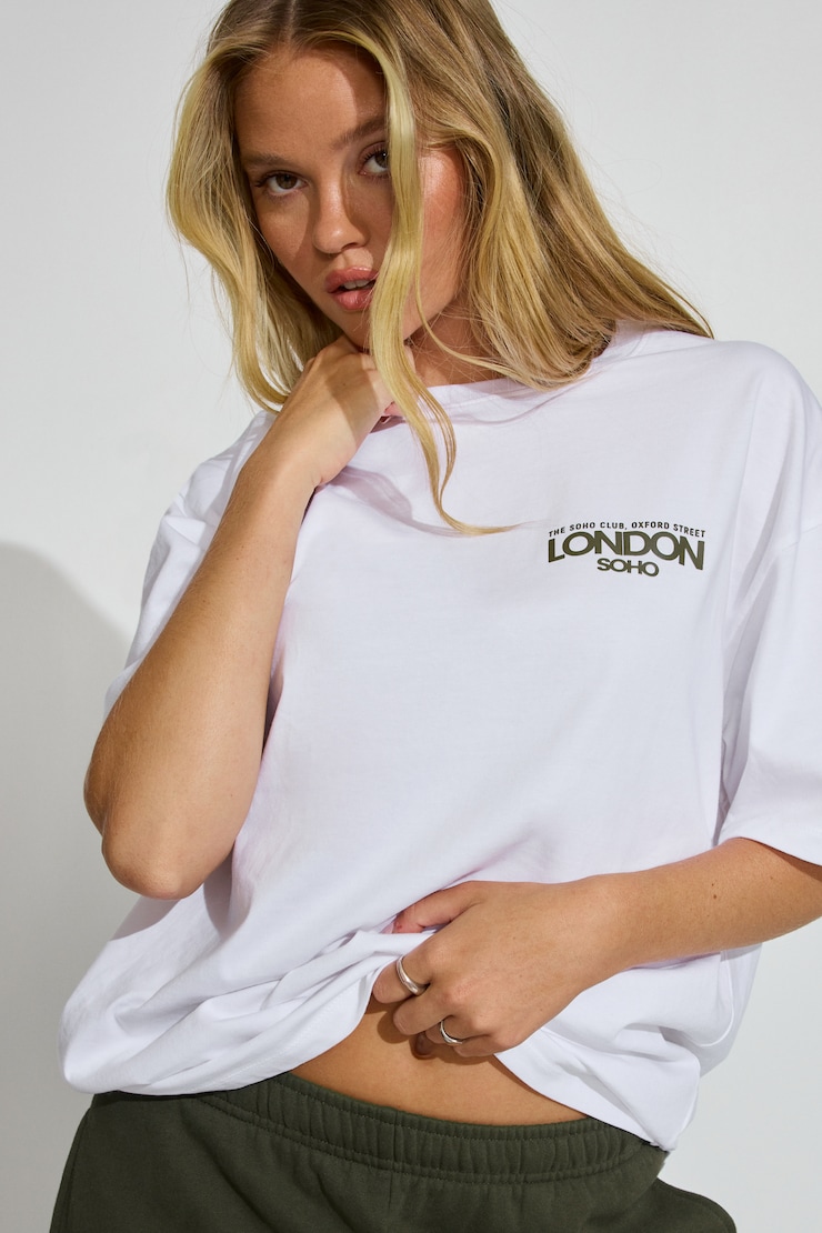 Oversized Boyfriend Tee White - Image 2