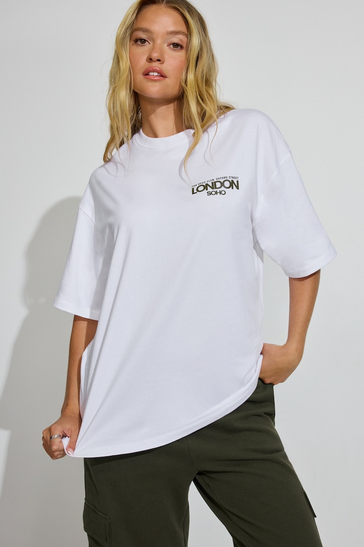 Oversized Boyfriend Tee White - Image 4