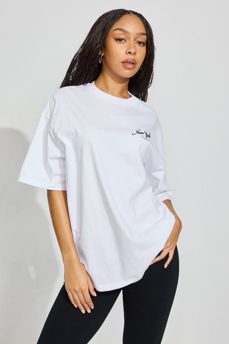 Oversized Boyfriend Tee White - Image 3