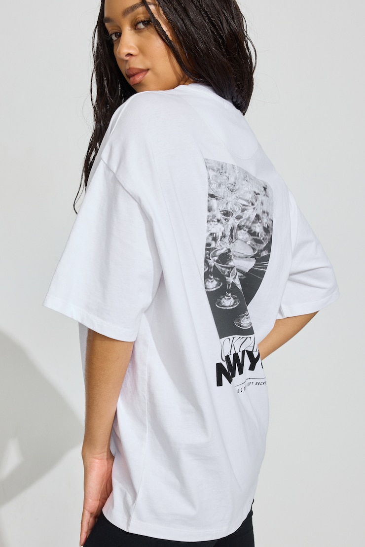 Oversized Boyfriend Tee White - Image 4