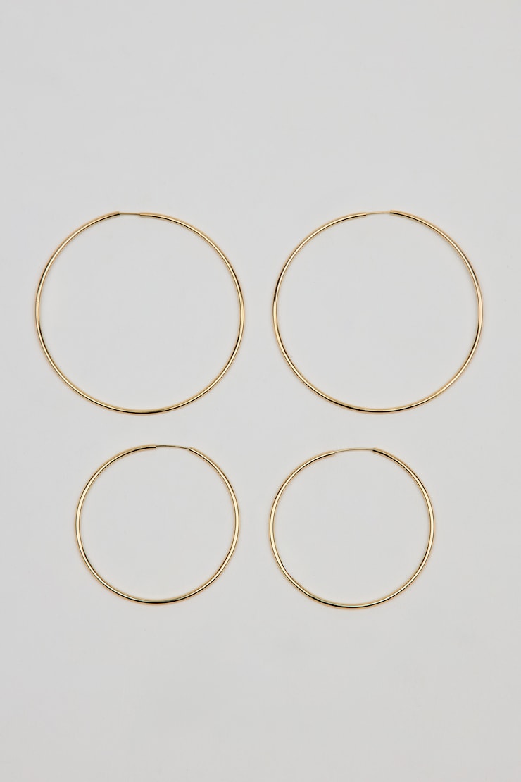 2 Pack Basic Super Skinny Hoops Yellow - Image 3