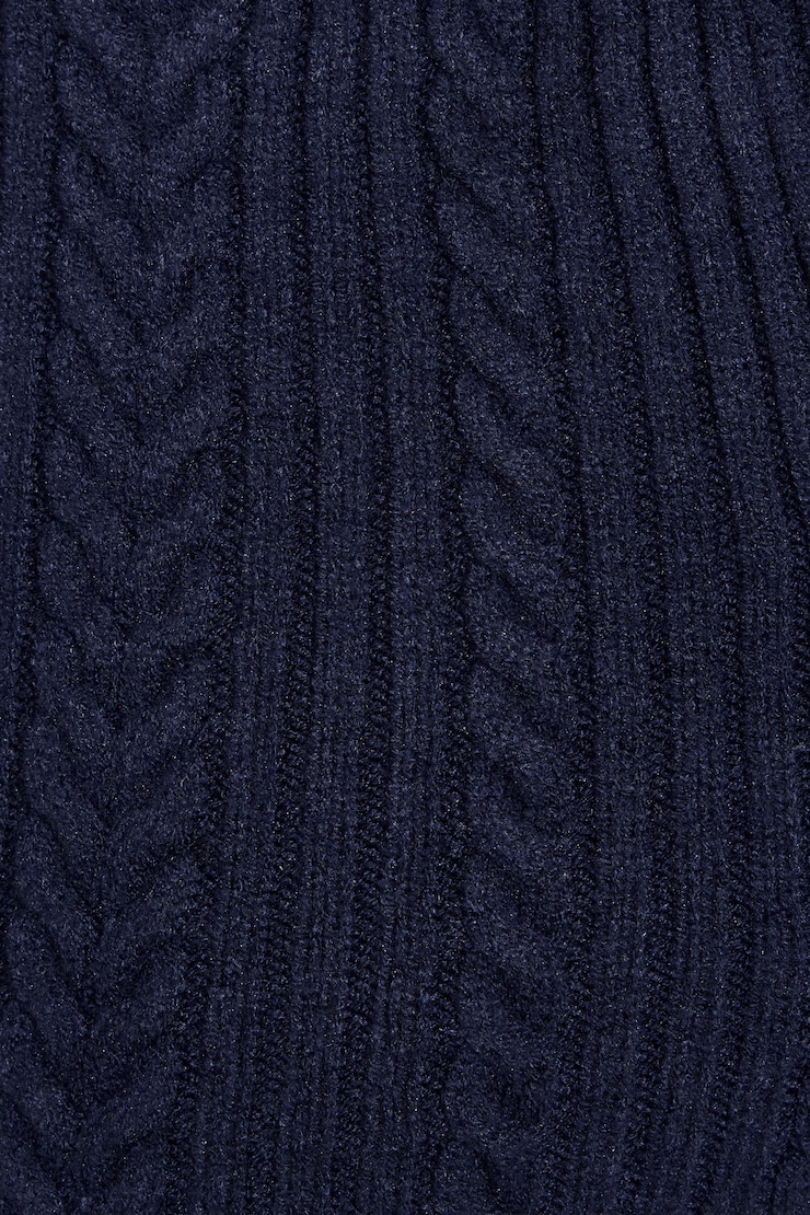 Sweater Cable Knit Shorts Navy - Image 4