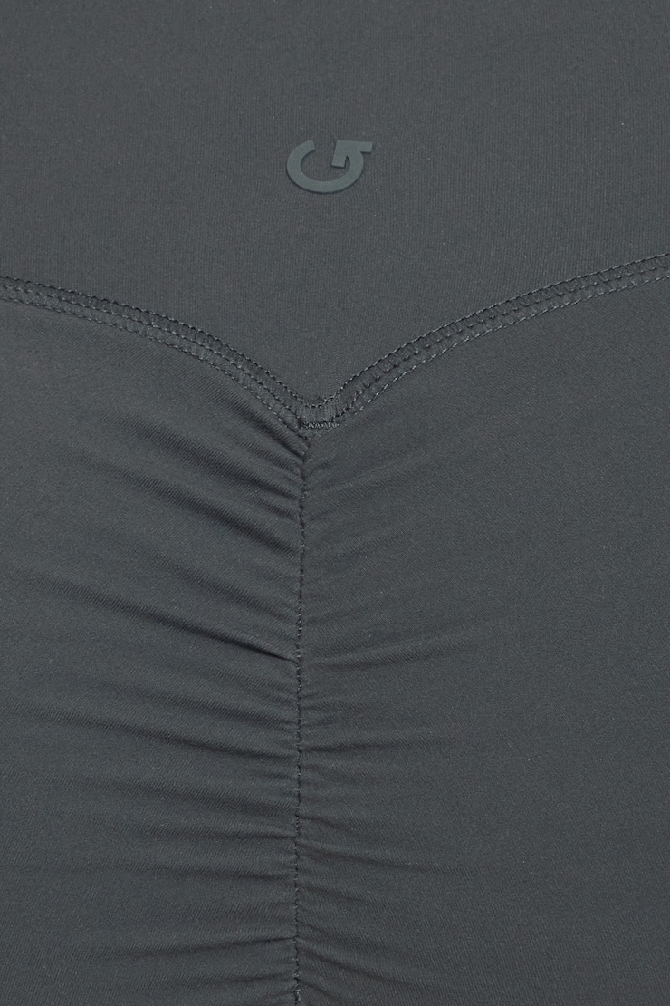 SoftActive Ruched Booty Shorts Gray - Image 4