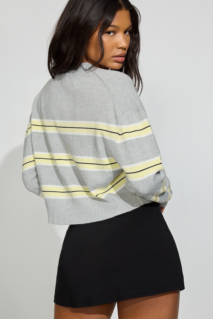 Longsleeve Fine Gauge Sweater Gray - Image 4