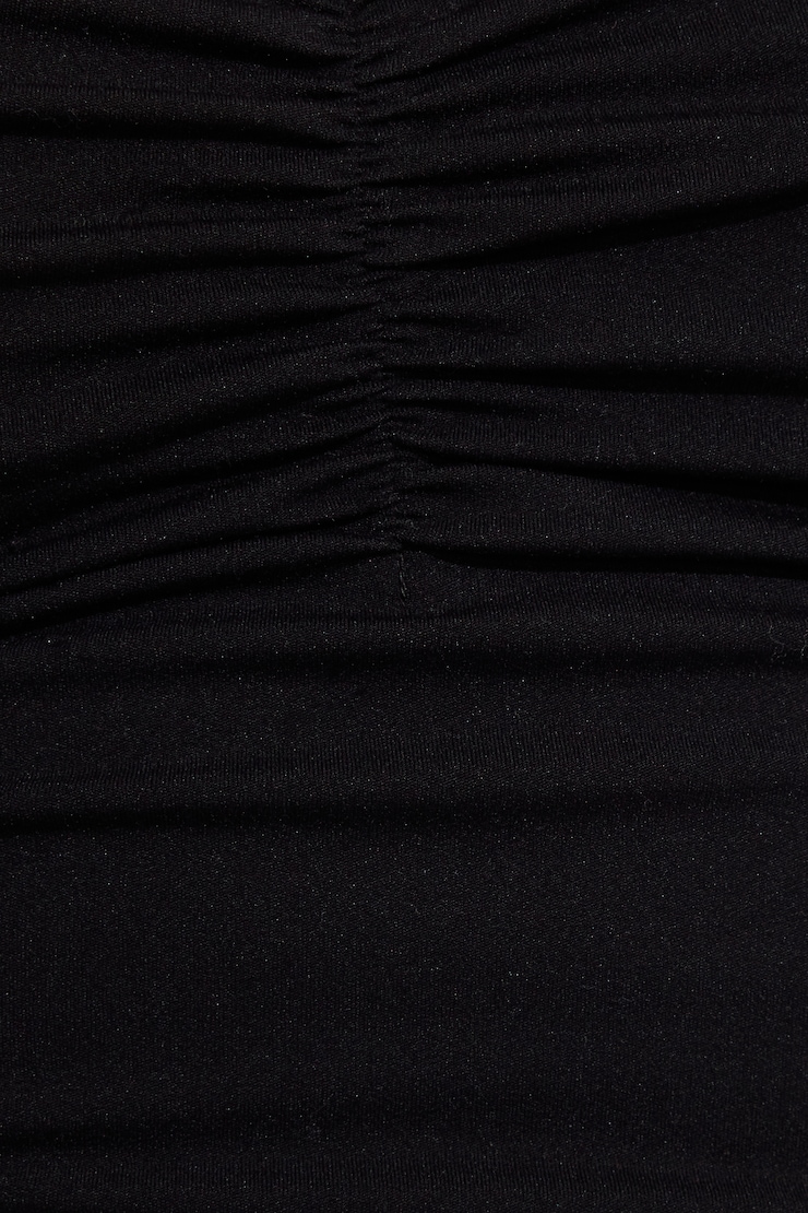 Ruched Sweetheart Cami Top Black - Image 5