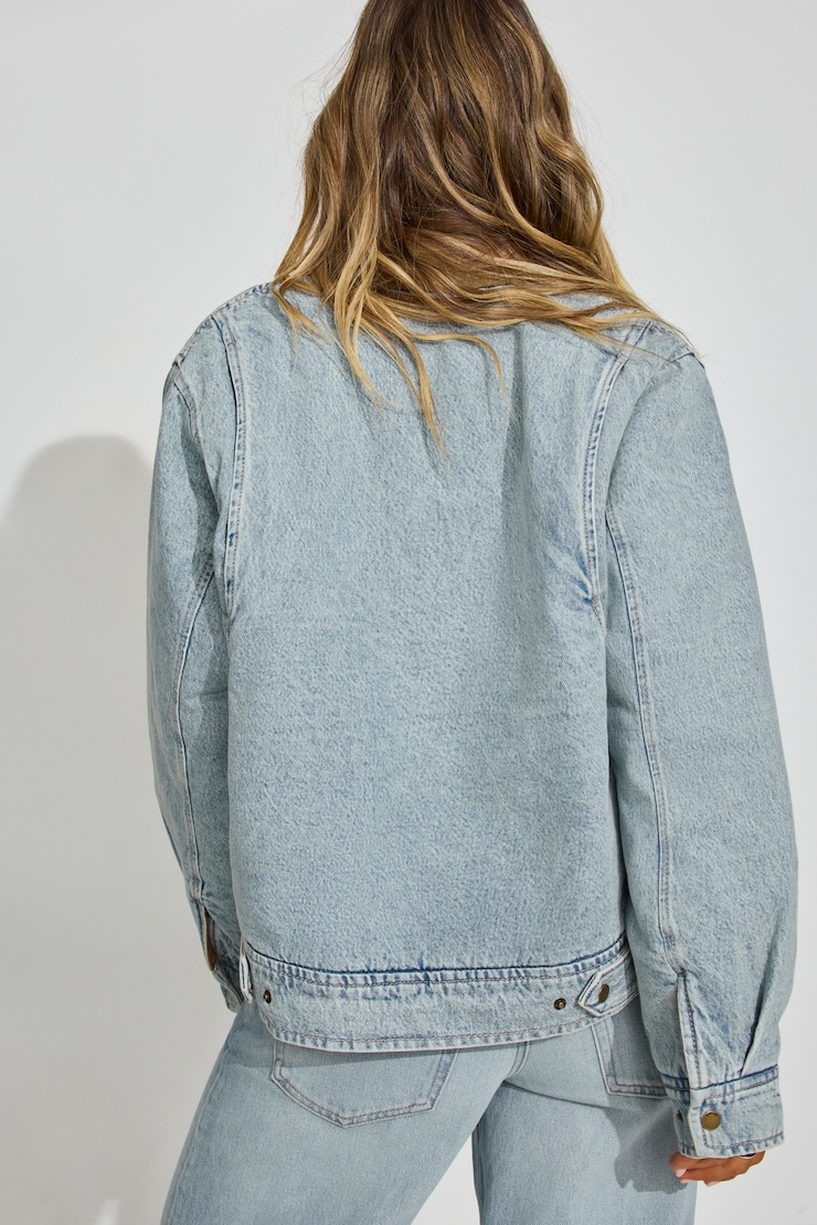 Denim Worker Jacket Blue - Image 5