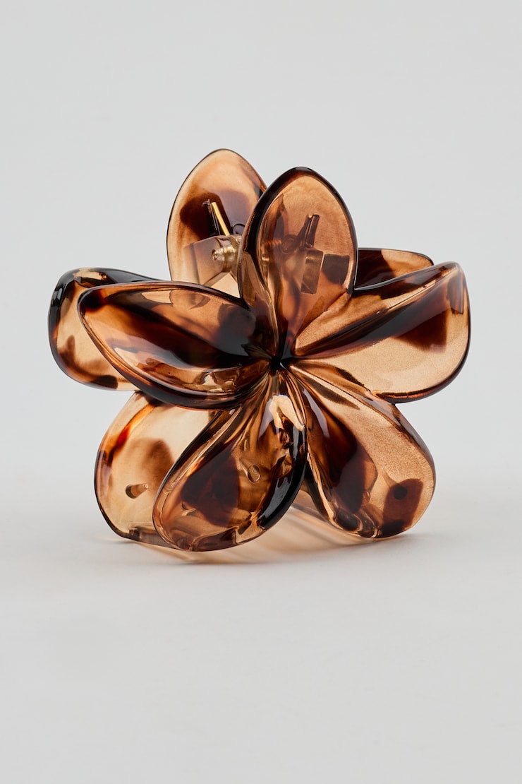 Flower Hair Claw BROWN - Image 2
