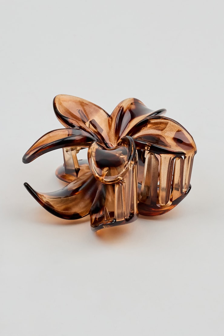 Flower Hair Claw BROWN - Image 3