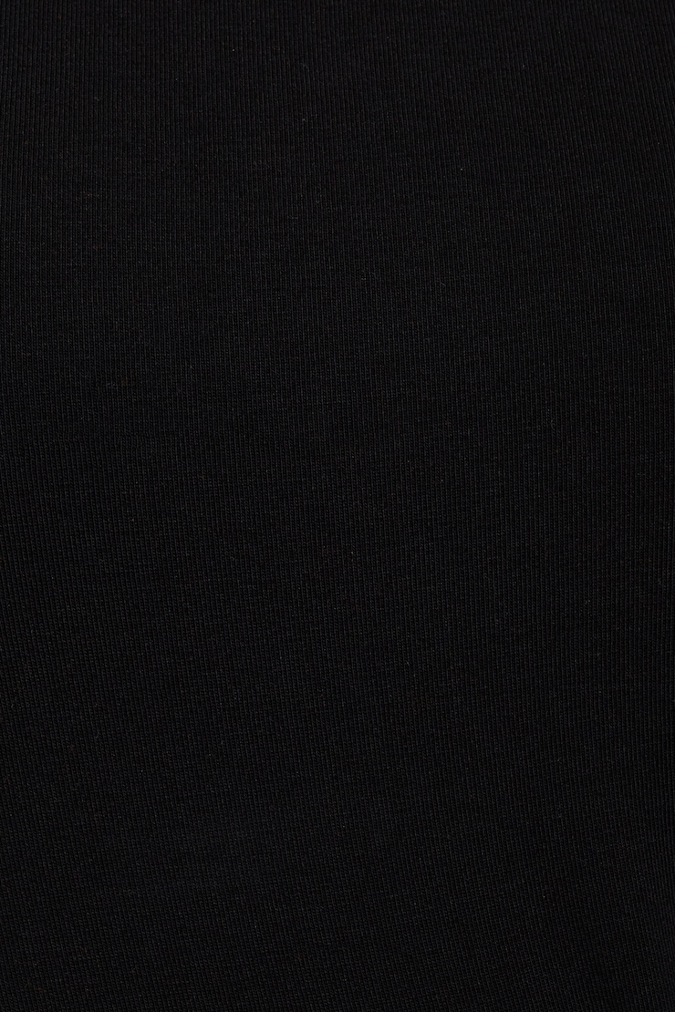 Crewneck Open Back Short Sleeve Top Black - Image 5