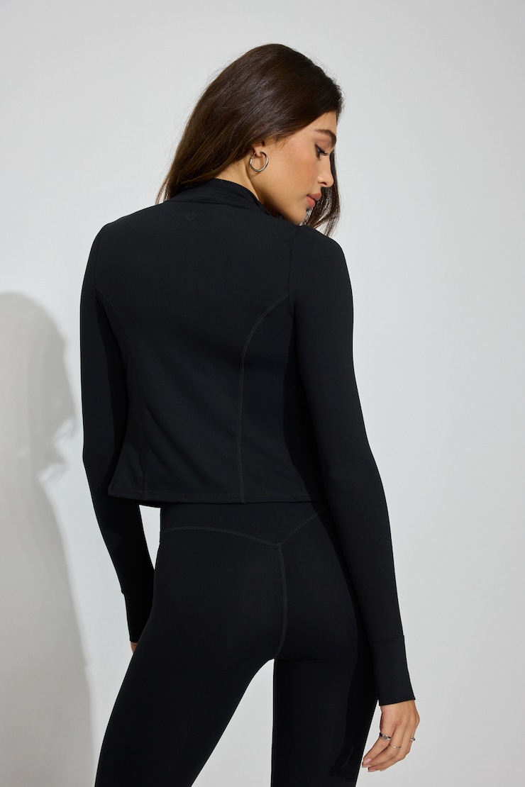 SoftActive Seamed Jacket Black - Image 4