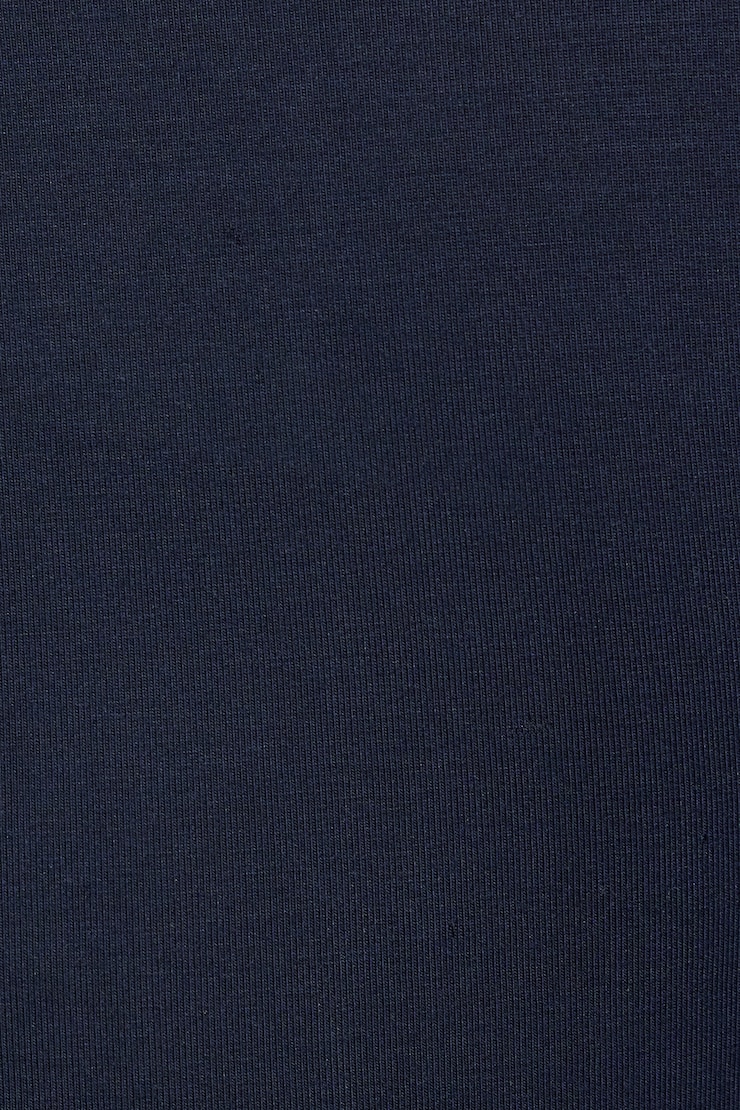 Smooth Long Sleeve Crewneck Top Navy - Image 4