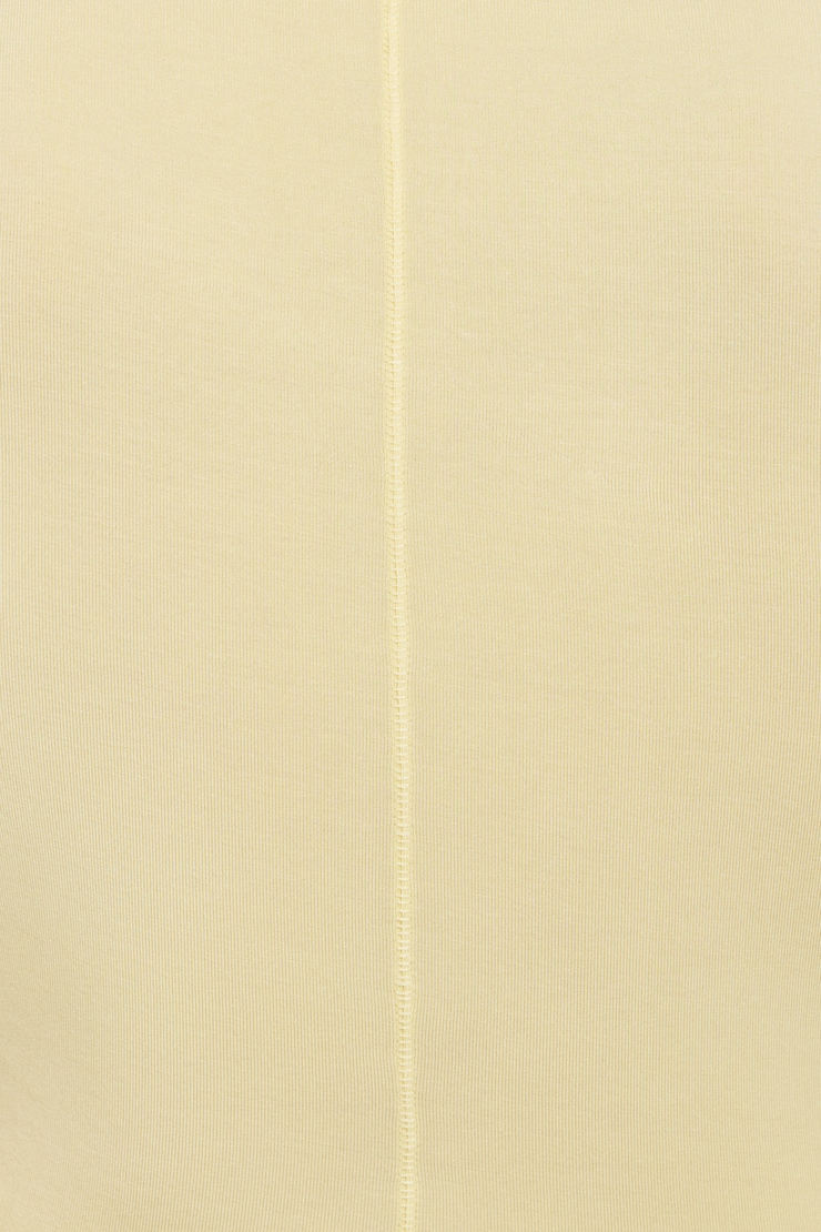 Smooth Scoop Neck Long Sleeve Top Yellow - Image 4