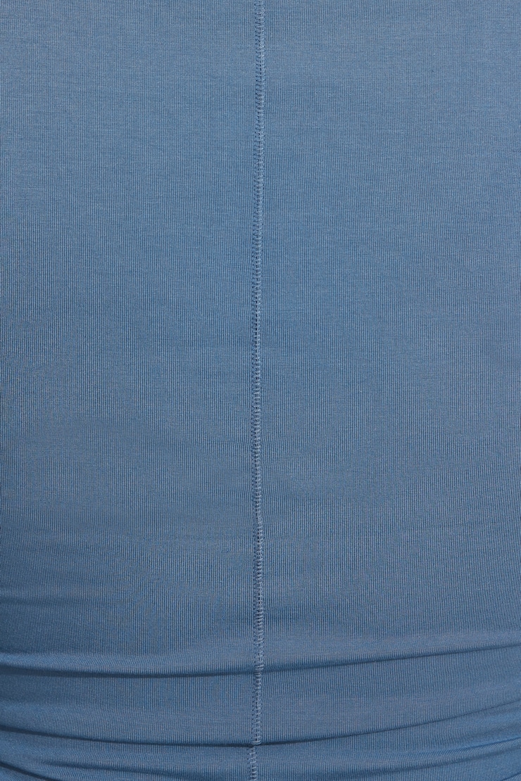 Smooth Scoop Neck Long Sleeve Top Blue - Image 5