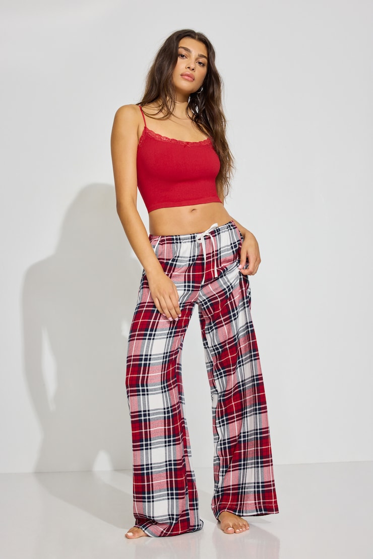 Flannel Pants Red
