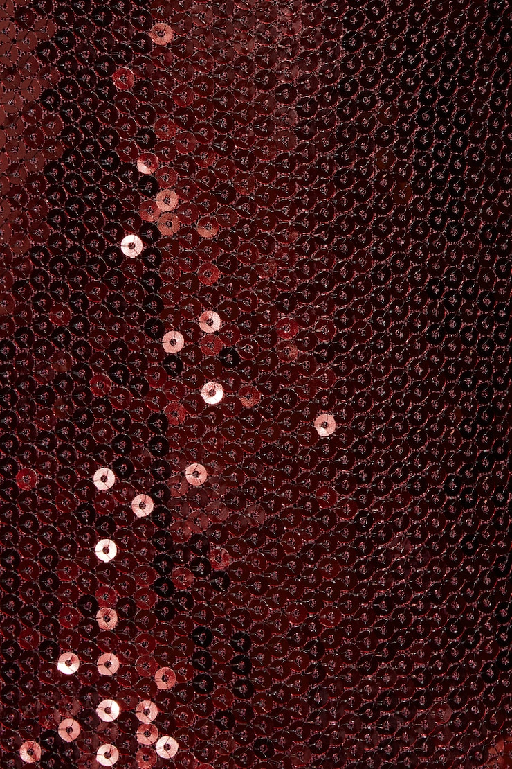 Sequin Apron Halter Top Burgundy - Image 5