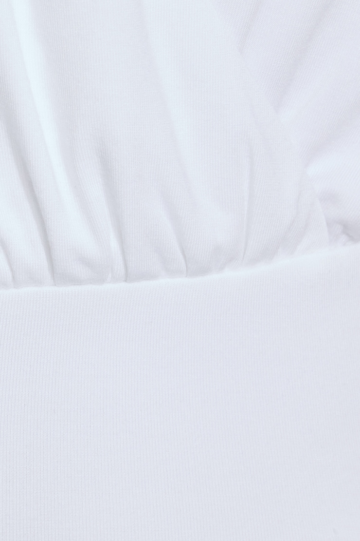Smooth Surplice Halter Top White - Image 4