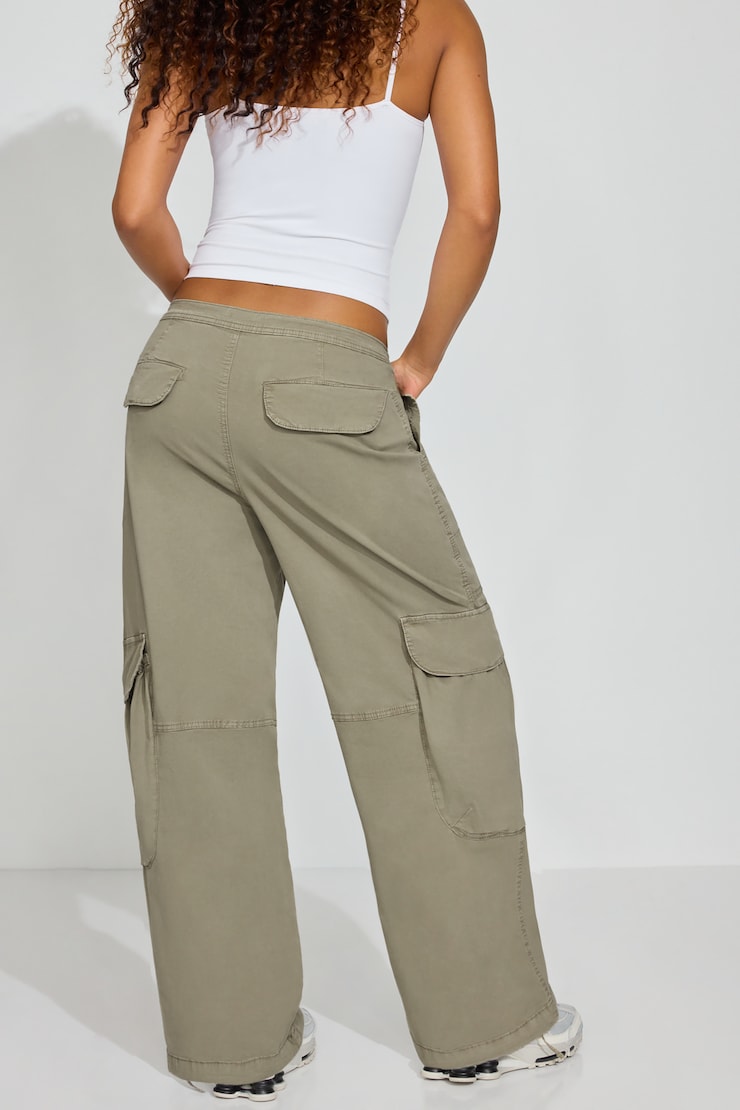 Wide Cargo Pants Green - Image 3