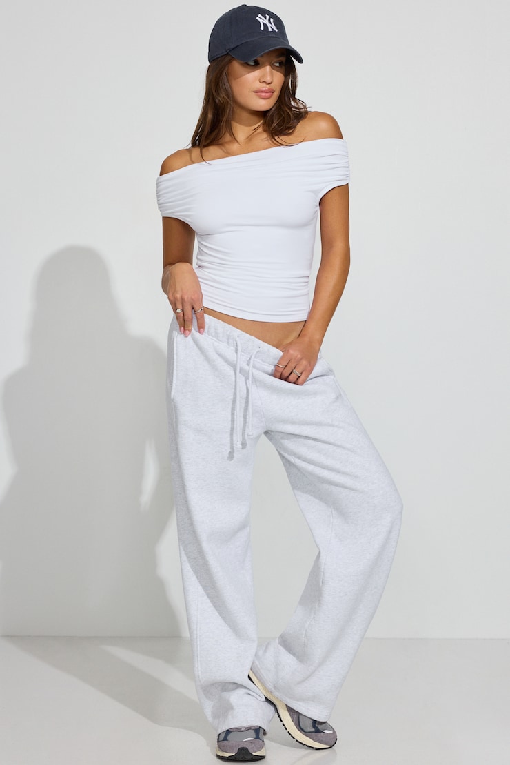 Smooth Off Shoulder Top White - Image 2