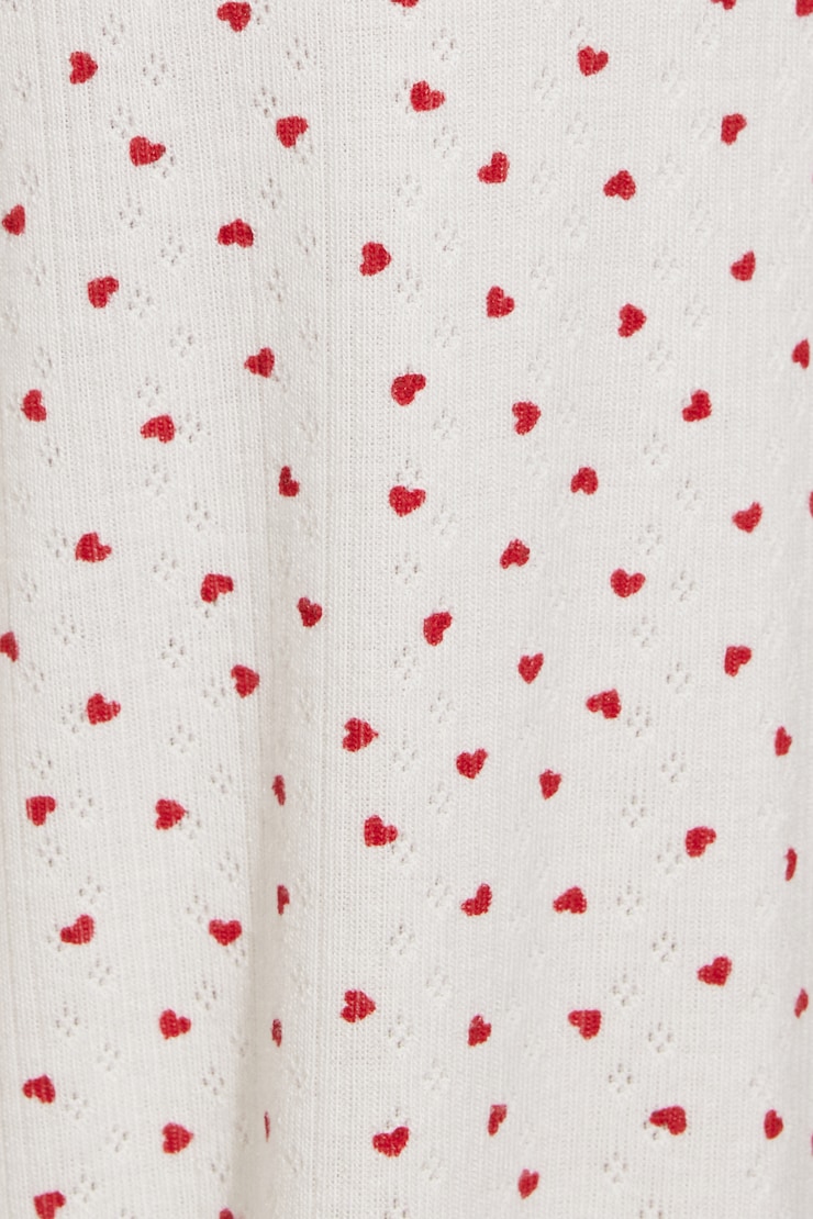 Pointelle Wide Leg Pants White - Image 4