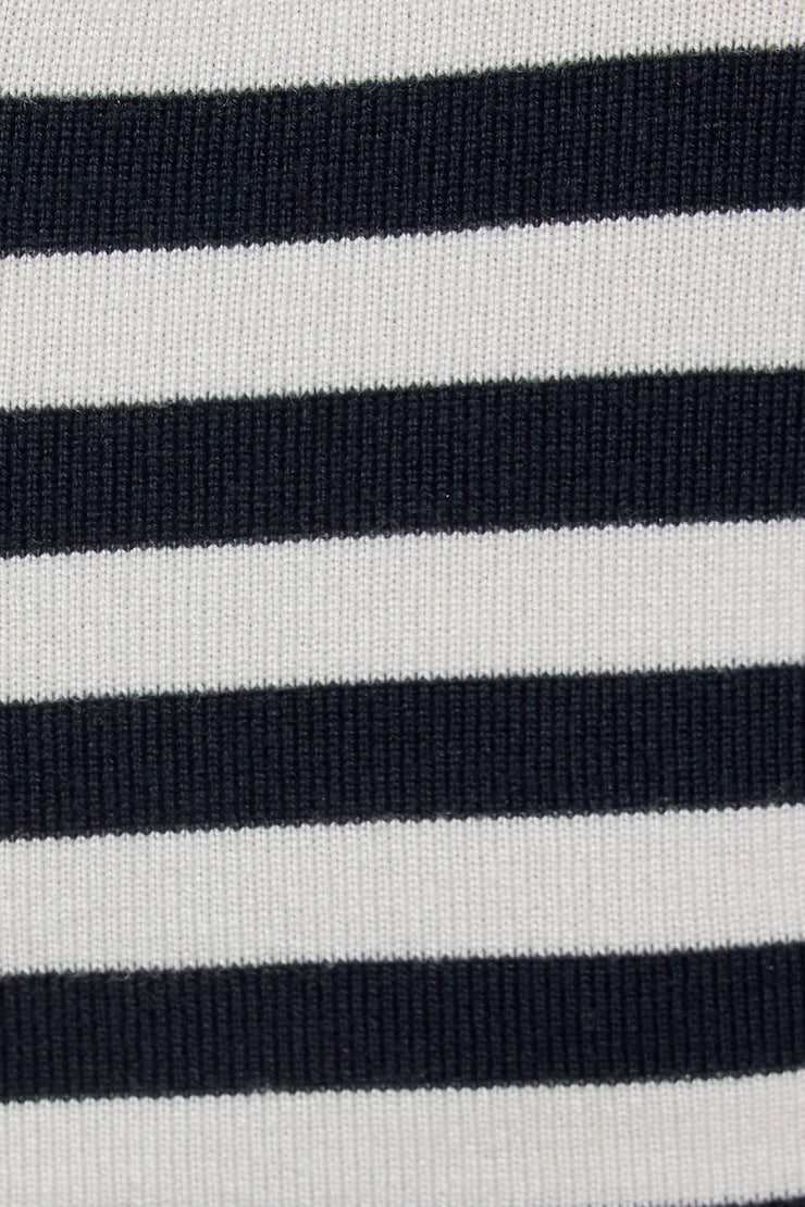 Reya Fitted Off Shoulder Sweater Navy - Image 4