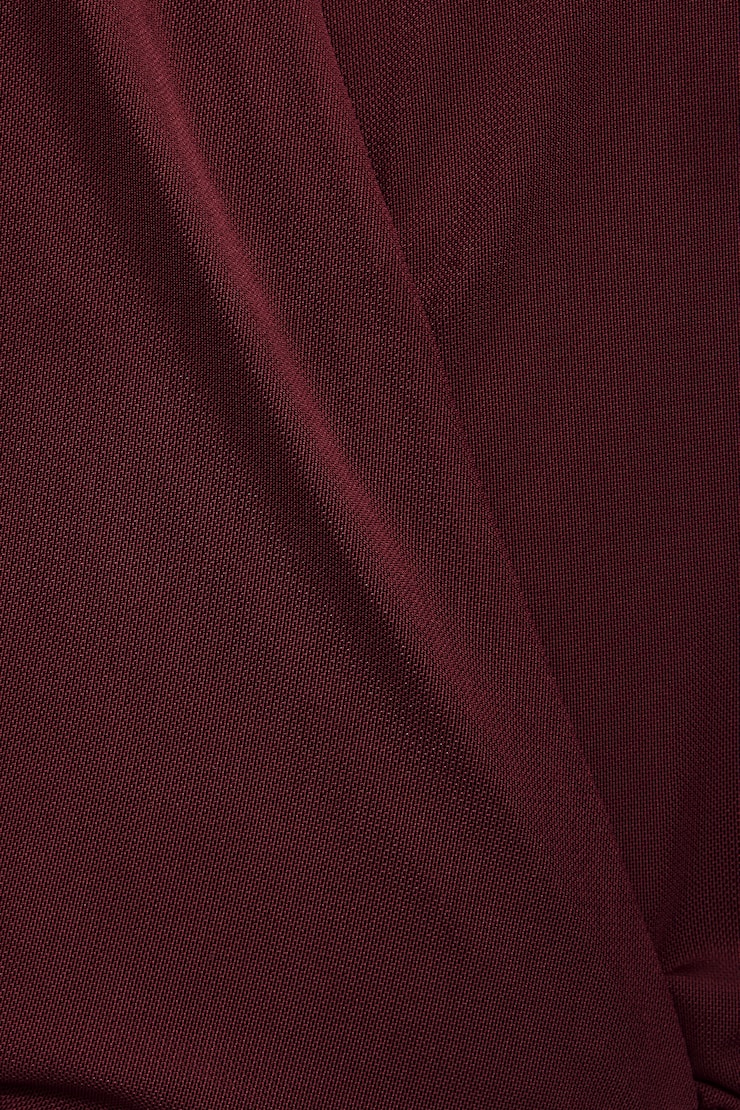 Mini Mesh Halter Dress Burgundy - Image 4