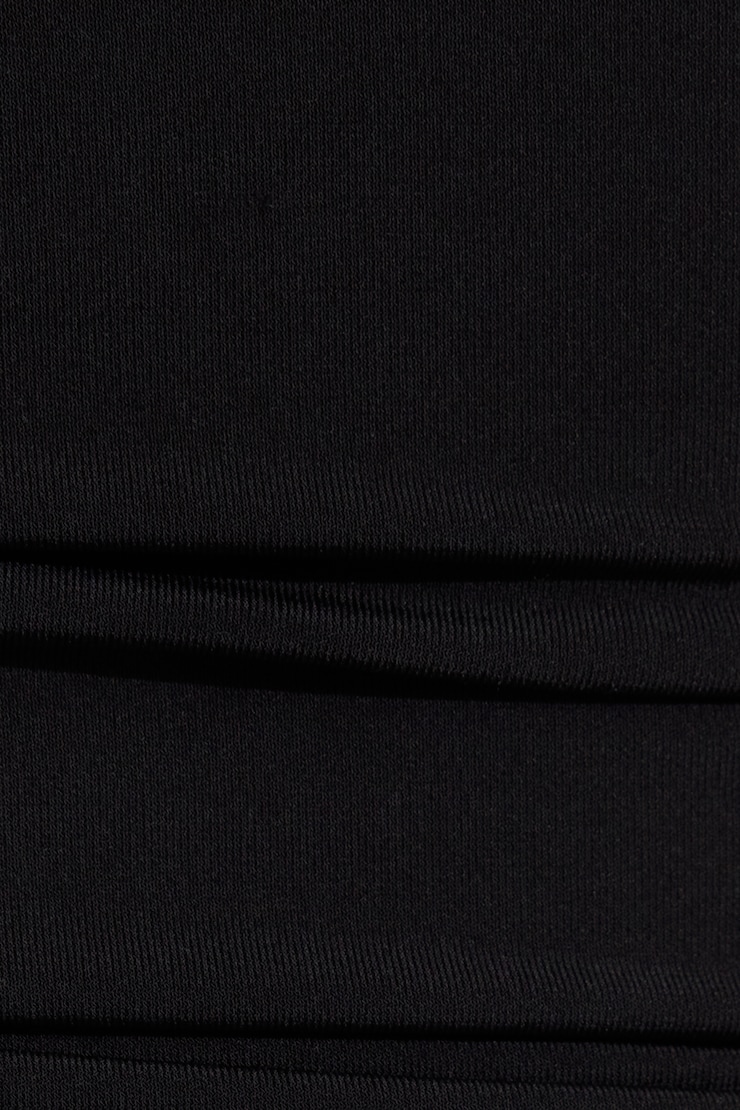 Square Neck Tie Halter Top Black - Image 4