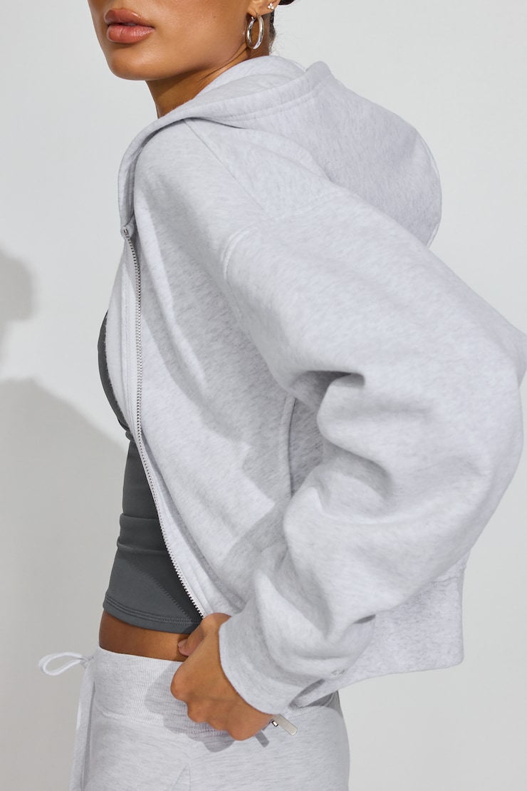 UltraFleece Cotton Zip Hoodie Gray - Image 2