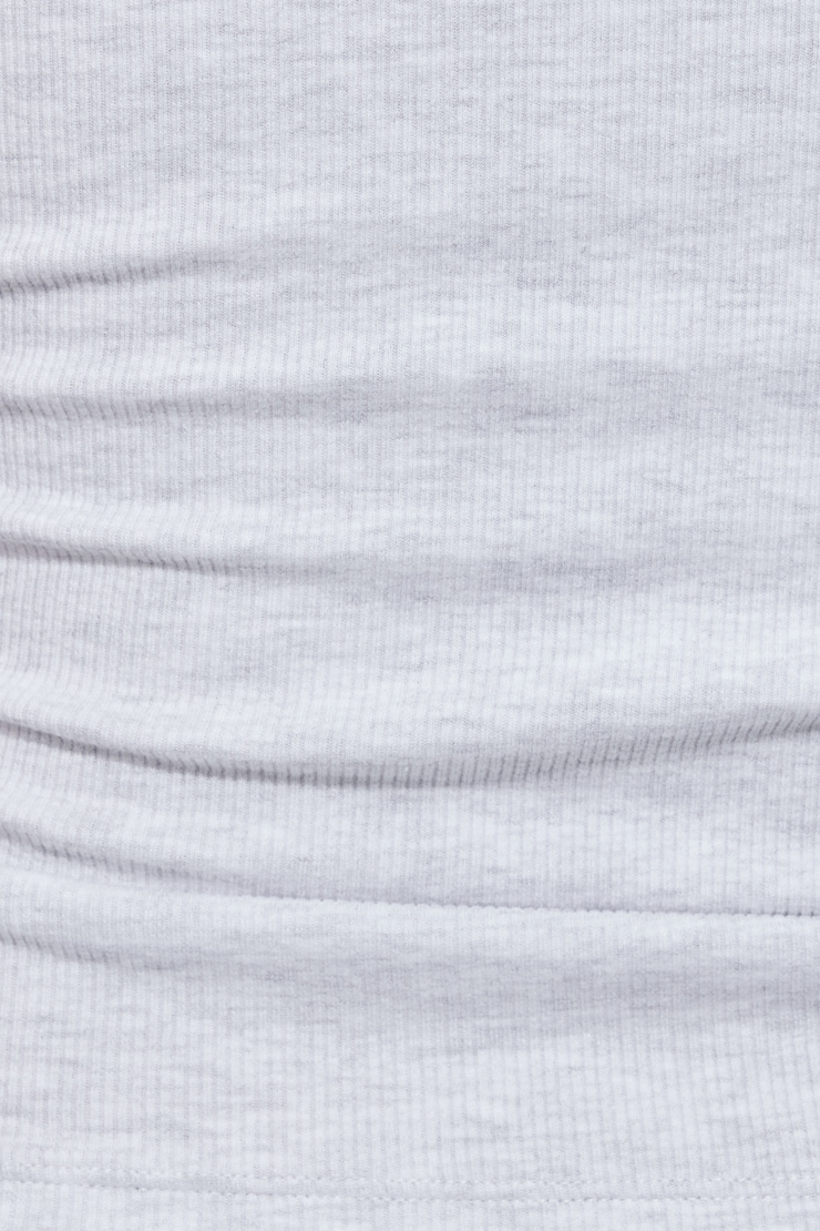 SnatchRib Deep V-Neck T-Shirt Grey - Image 4